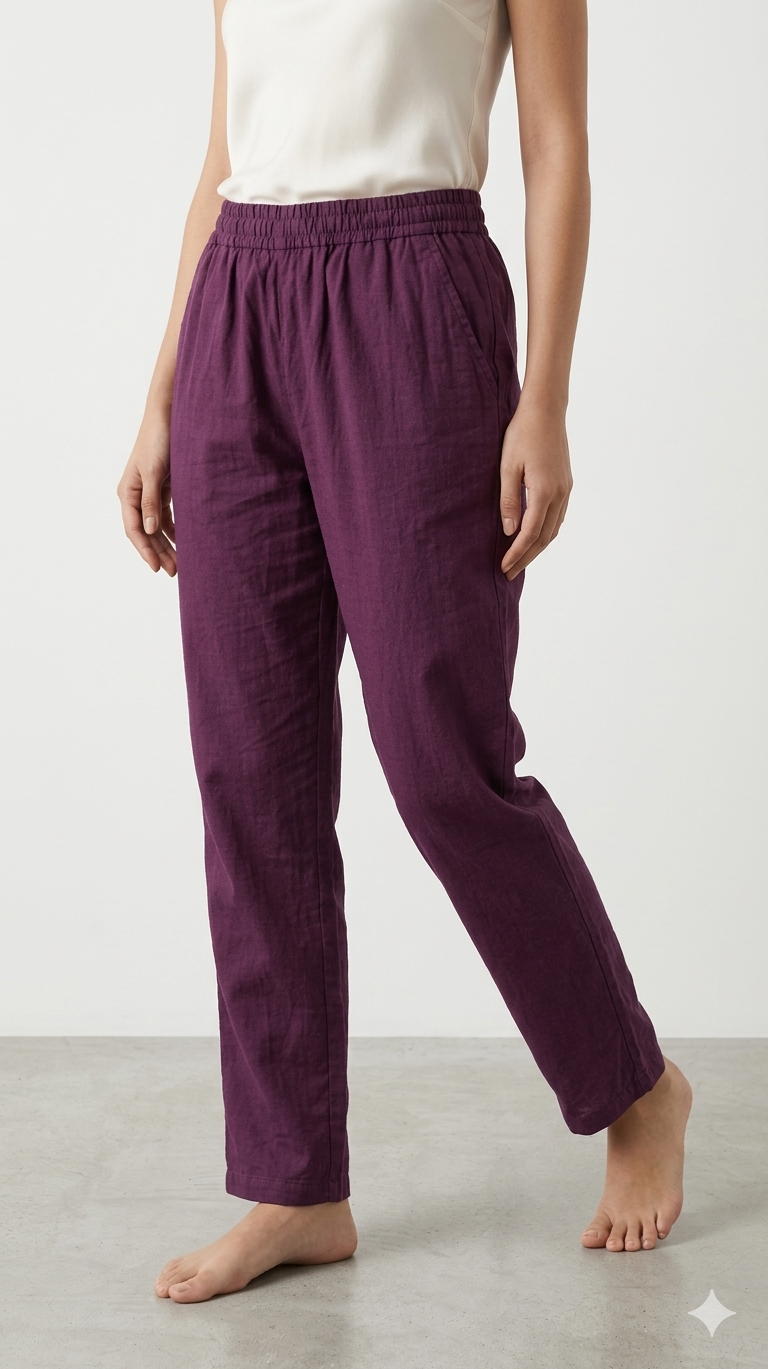 Women’s Straight Fit Cotton Pants – Comfortable Daily Wear