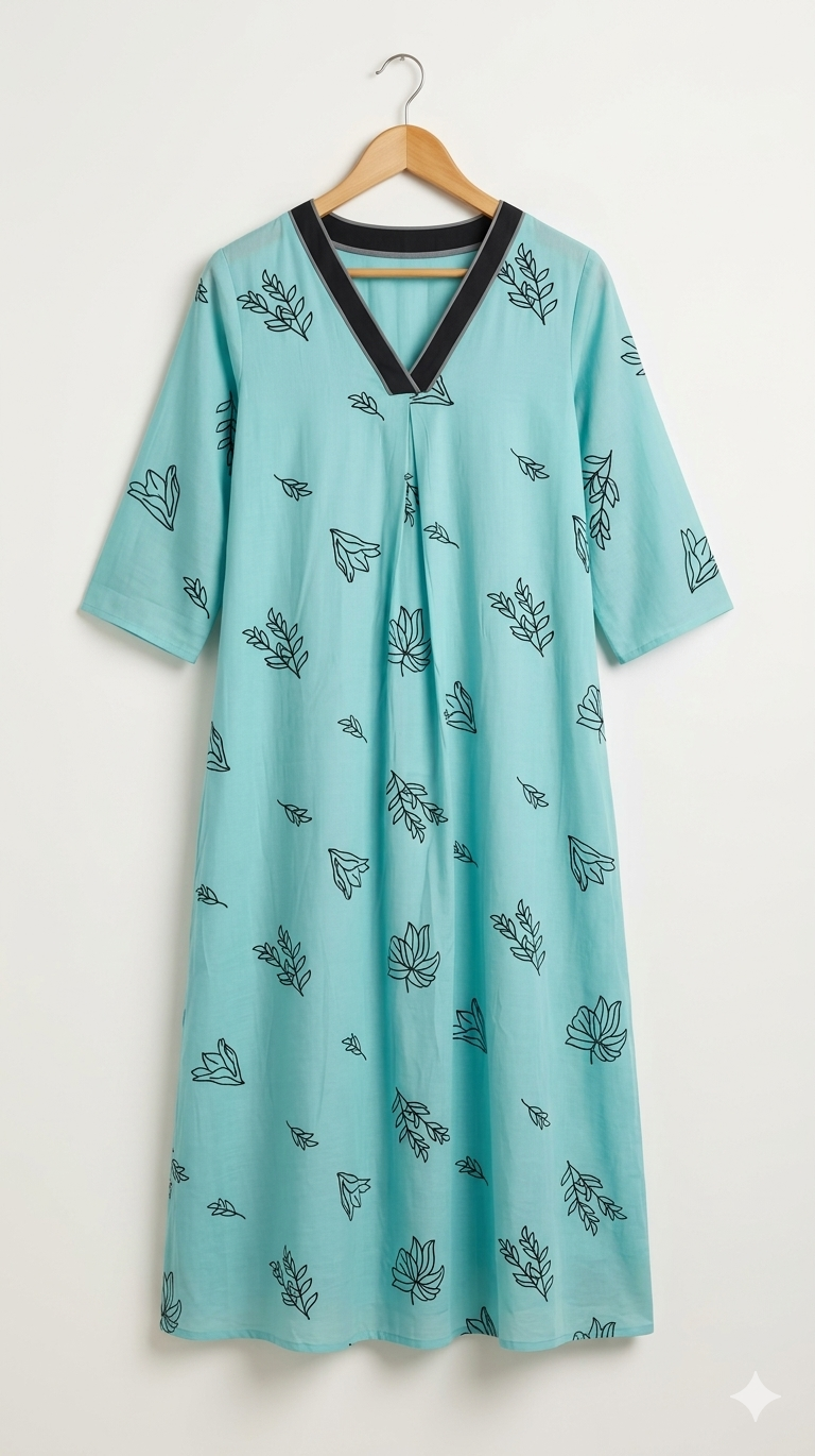 Polycotton Kurti with Back Design – Stylish Ethnic Wear for Women