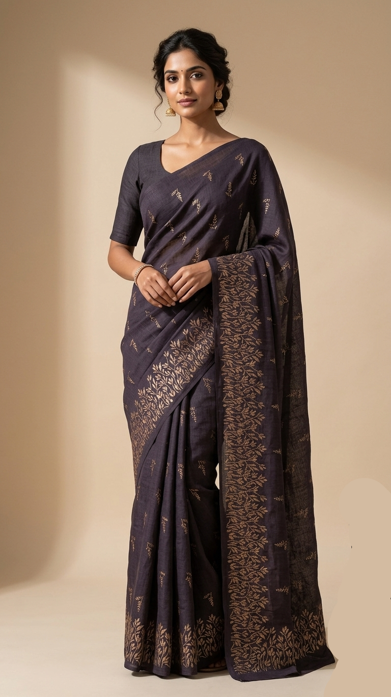 Vichithra Silks Saree – Synthetic Fabric (Without Blouse Piece)