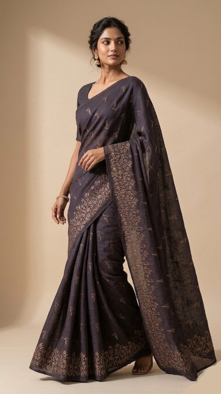 Vichithra Silks Saree – Synthetic Fabric (Without Blouse Piece)