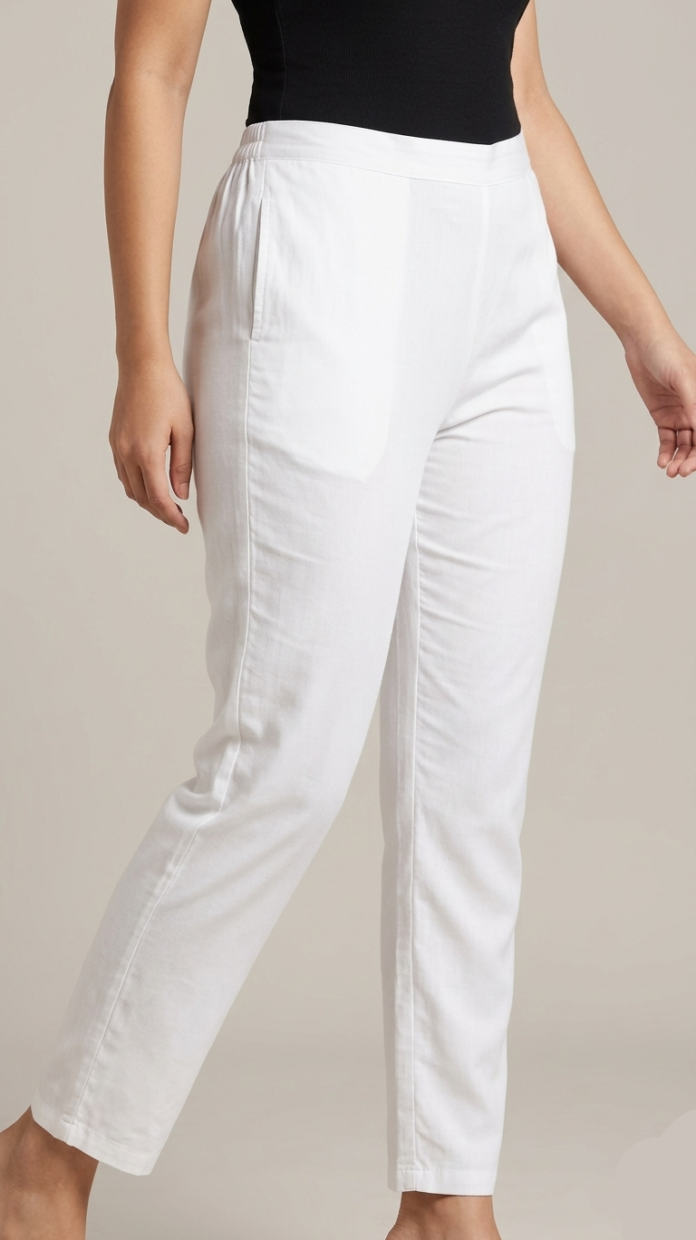 Women’s Straight Fit Cotton Pants – Comfortable Daily Wear