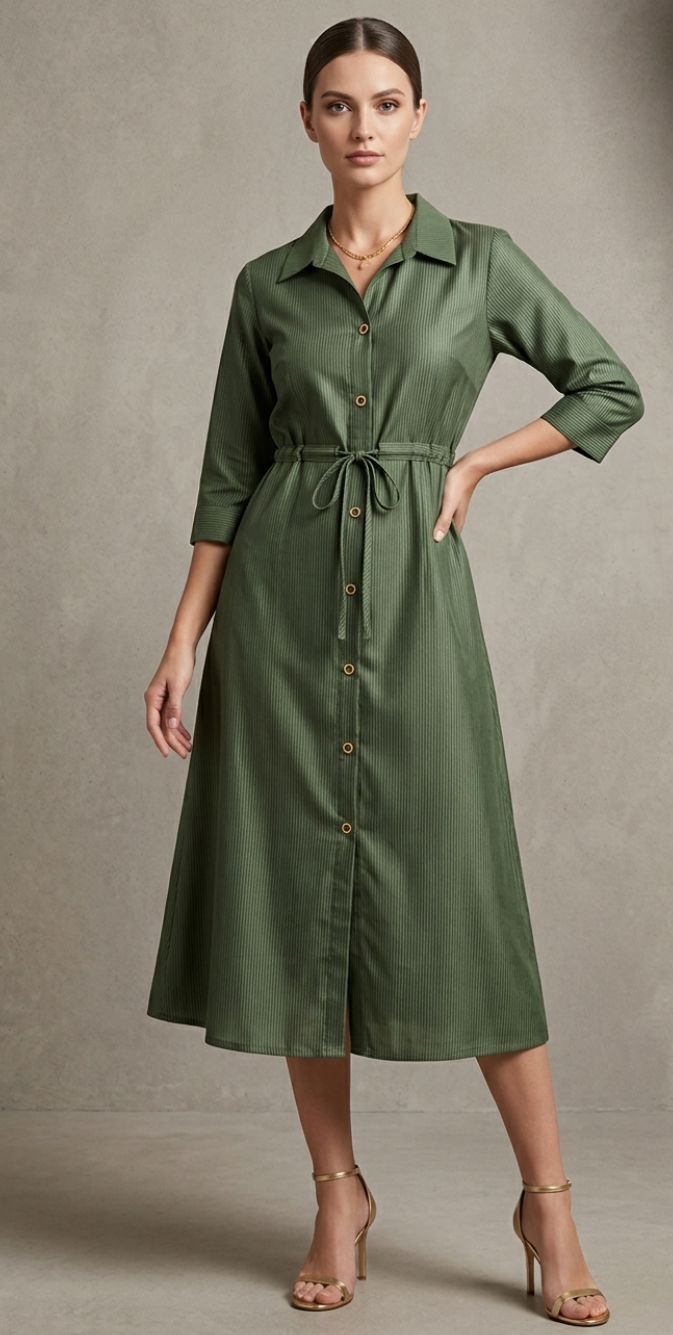 Korean Western Wear Dress – Soft Tissue Fabric Stylish Outfit for Women