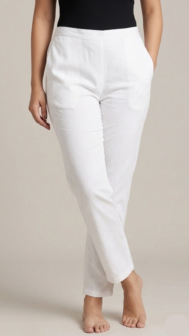 Women’s Straight Fit Cotton Pants – Comfortable Daily Wear